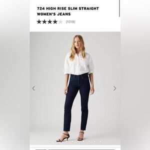 Levi's Dark Blue High Rise Jeans